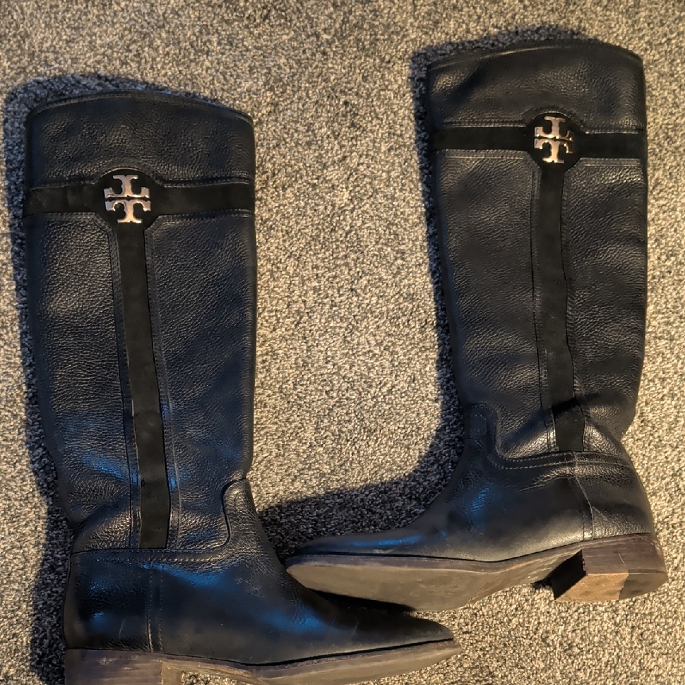Tory Burch Black Leather Boots